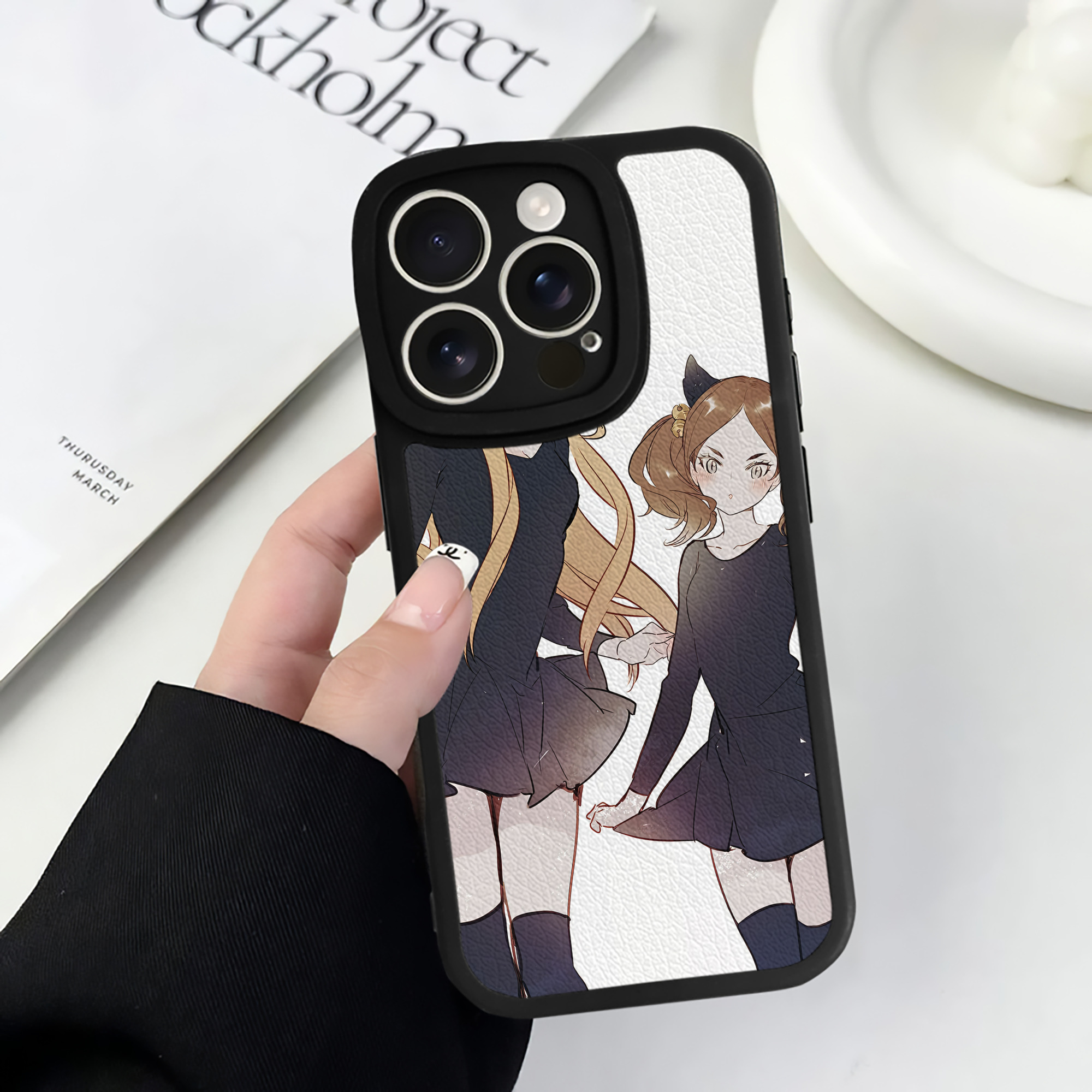 （画像用） ハイキュー!! Haikyu!! 【iPhone 16シリーズ対応】シリコンスマホケース（レザー調） 材質：シリコン